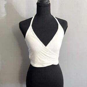 Hollister White Halter Top